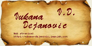 Vukana Dejanović vizit kartica